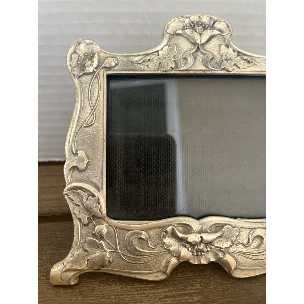 Vintage Gorham Pewter YC2157 Art Nouveau Frame Floral 5-1/4 x 5-1/4" - Picture 3 of 6